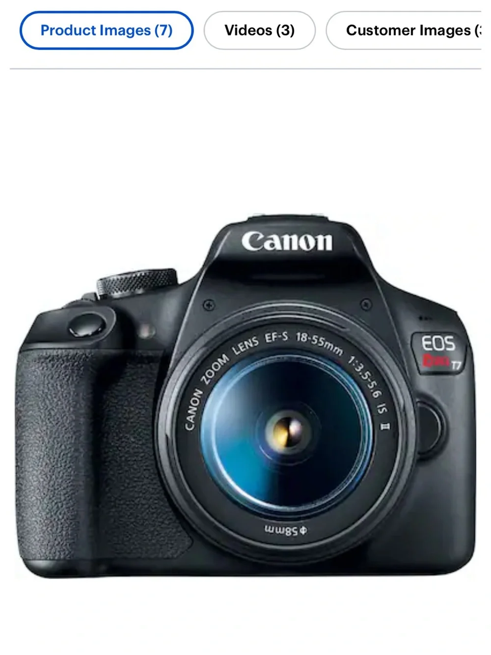 Canon Black DSLR Camera Body with Black EF-S 18-135mm Lens